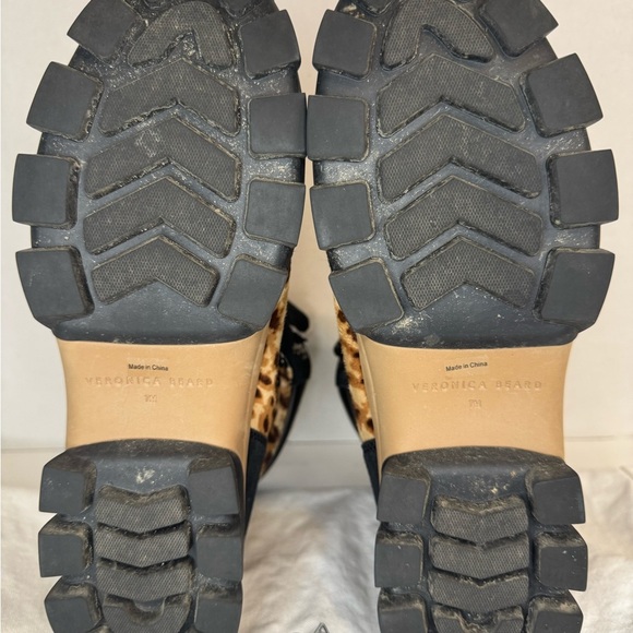 Veronica Beard Galina Leopard Print Leather Boot Size 7. - Picture 10 of 11